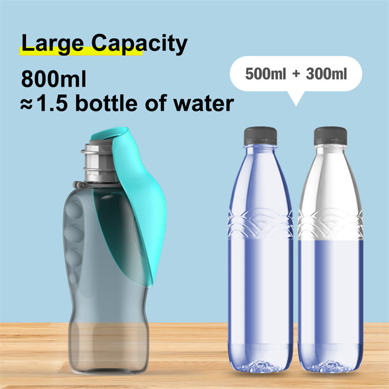 800ml Dogs Water Bottle Portable High Capacity Leakproof Pet Foldable Drinking Bowl Golden Retriever Outdoor Walking Supplies Pet Products 33263e4b-628b-4088-bc76-ddb0e8b69e70