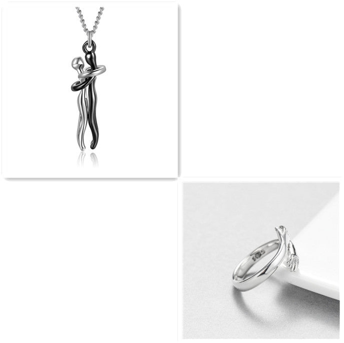 Love Hug Necklace Unisex Men Women Couple Jewelry Simple Temperament Clavicle Chain Valentines Day Lover Gift 334ac28d-578d-4e6e-8143-053bad3f5562