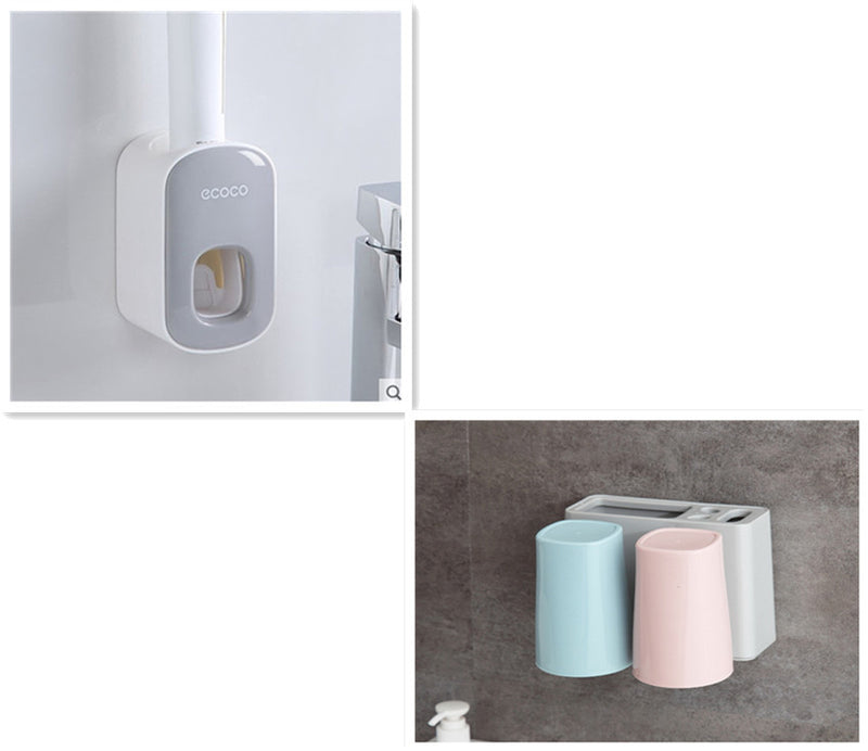 Wall Mounted Automatic Toothpaste Holder Bathroom Accessories Set Dispenser 3509282c-051c-4b8b-9f9a-e2094b5d93cc