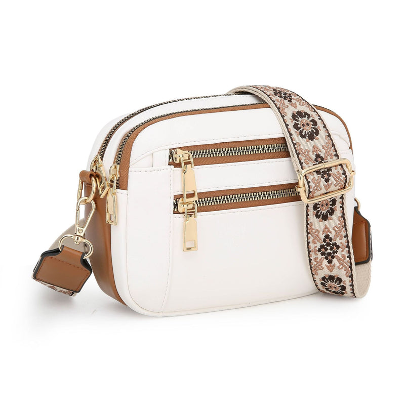 Ladies' Small Square Bag Two-tone Leather Crossbody Bag Large-capacity PU Crossbody Wallet Multi-functional For Women's Bag 350d2f8e-62f6-4db1-8461-7740962aa9a6