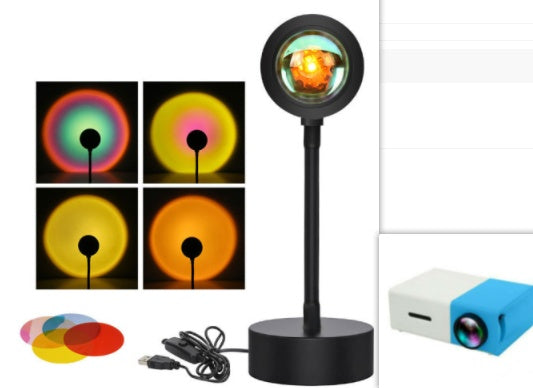 Sunset Projection Lamp Sunset Projector Night Light Wall Decoration Lighting 360ed735-733f-4995-a483-21f93037a83d