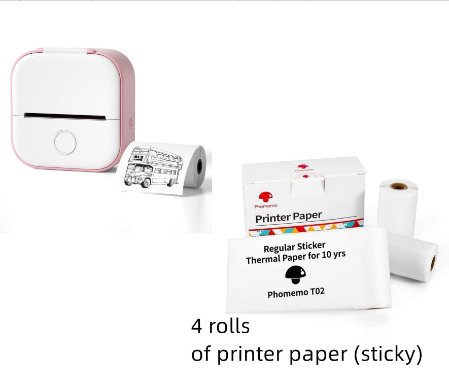 Portable Mini Thermal Label Printer Home Photo Printer Student Wrong Question Printer Bluetooth-compatible Mini Label Printer Price Tag - NOMAN STORE LLC