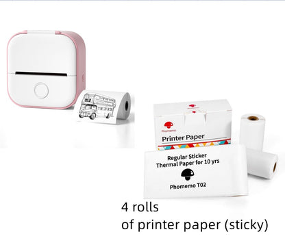 Portable Mini Thermal Label Printer Home Photo Printer Student Wrong Question Printer Bluetooth-compatible Mini Label Printer Price Tag - NOMAN STORE LLC