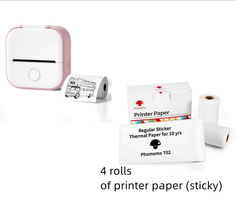 Portable Mini Thermal Label Printer Home Photo Printer Student Wrong Question Printer Bluetooth-compatible Mini Label Printer Price Tag 36c60825-20b2-454e-85e2-c0aca050a1a6