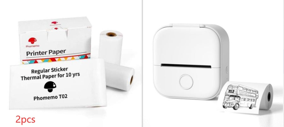 Portable Mini Thermal Label Printer Home Photo Printer Student Wrong Question Printer Bluetooth-compatible Mini Label Printer Price Tag - NOMAN STORE LLC