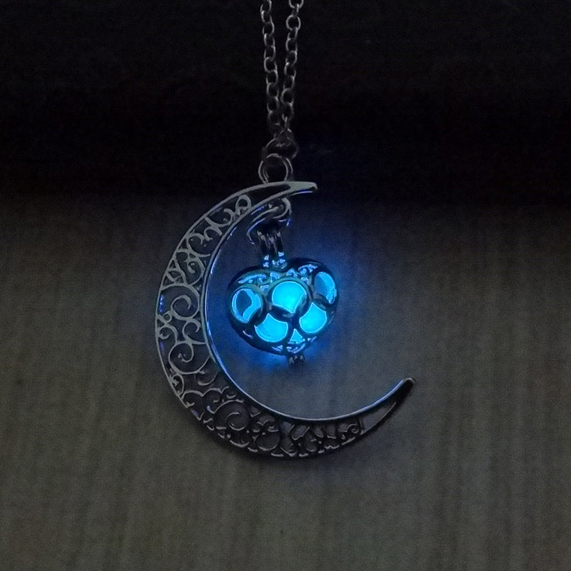 Glowing Pendant Necklaces Silver Plated Chain Necklaces 3757405328996