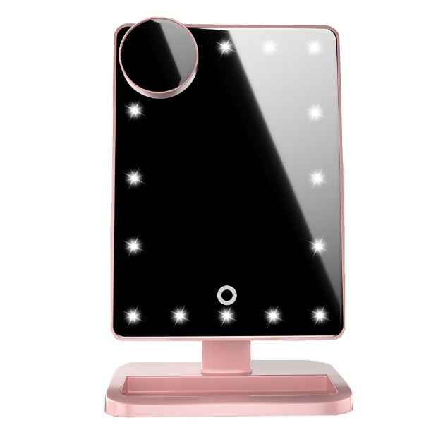 Touch Screen Makeup Mirror With 20 LED Light Bluetooth Music Speaker 10X Magnifying Mirrors Lights 3772660575875