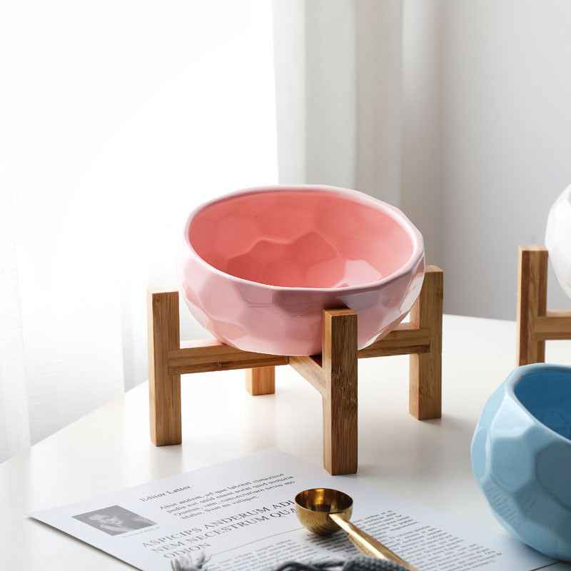 Pet bowl oblique mouth cat bowl food bowl dog bowl method bucket food bowl 38691711865