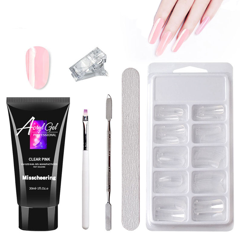 Painless Extension Gel Nail Art Without Paper Holder Quick Model Painless Crystal Gel Set 391a82e6-331f-46ae-8e9a-3a7d652f96e1