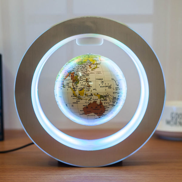 Round LED World Map Floating Globe Magnetic Levitation Light Anti Gravity Magic 392407465220
