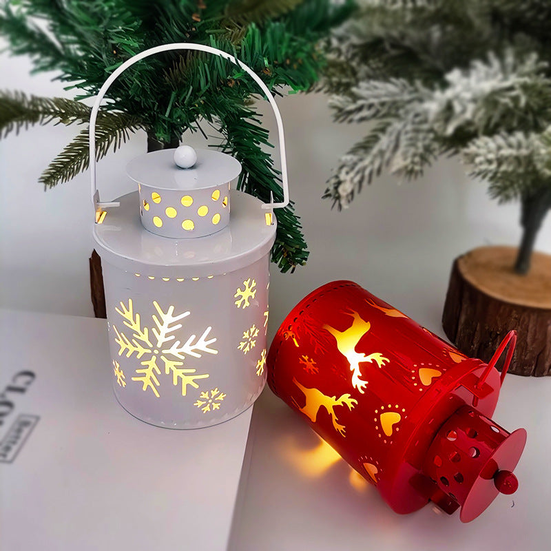 Christmas Candle Lights LED Small Lanterns Wind Lights Electronic Candles Nordic Style Creative Holiday Decoration Decorations - NOMAN STORE LLC