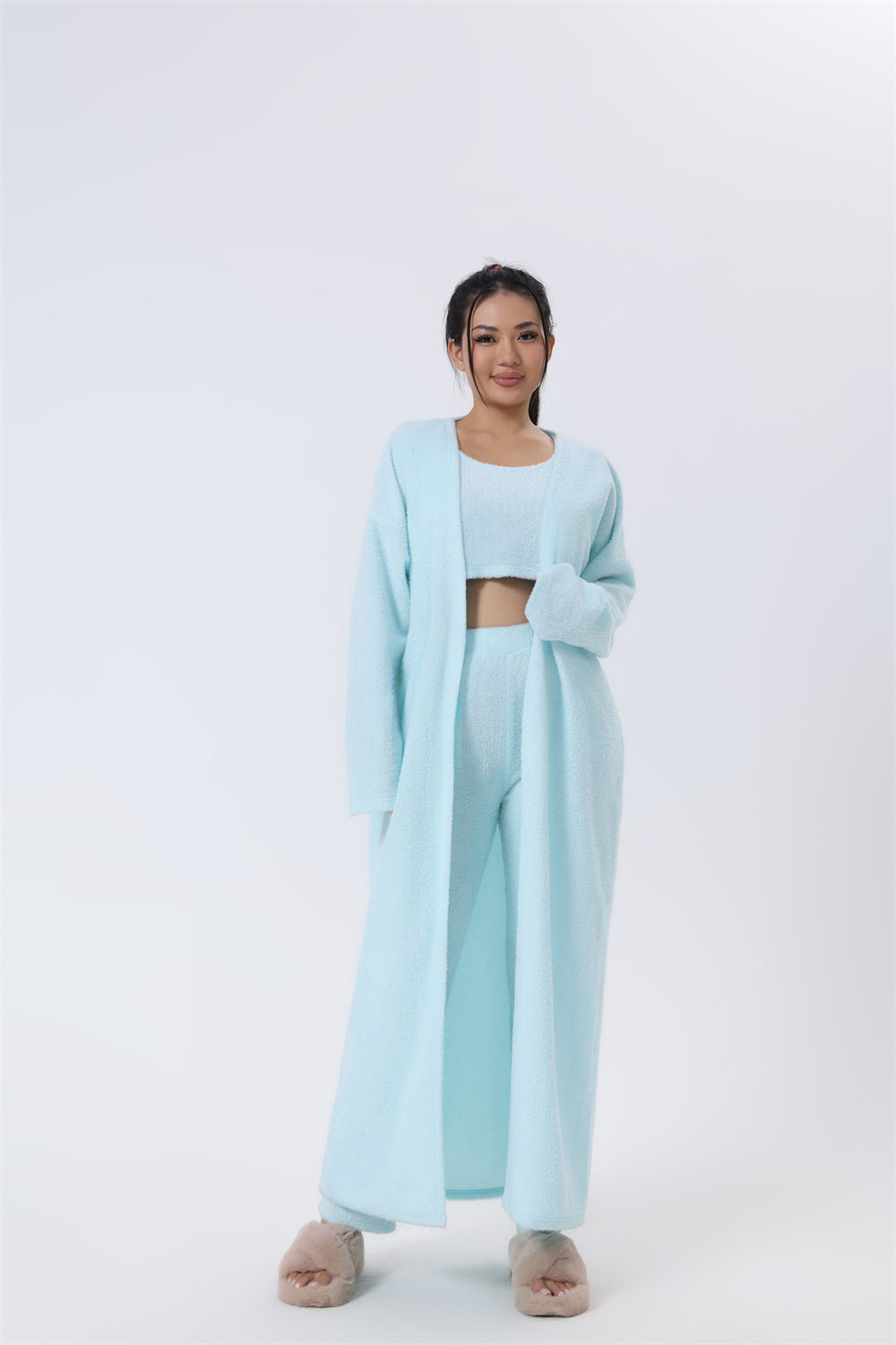 3 Piece Lounge Set, Cute Loungewear, Warm Suit Sets, Matching Set, Lounge Set, 3 Piece Pant Sets, Women Winter Dress - NOMAN STORE LLC