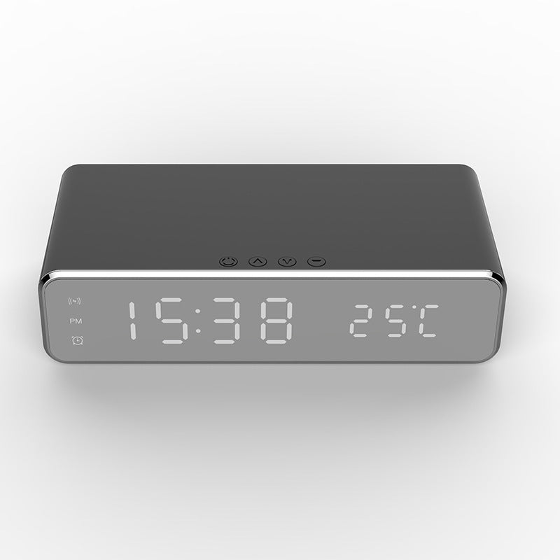 LED Electric Alarm Clock With Wireless Charger Desktop Digital Despertador Thermometer Clock HD Mirror Clock Watch Table Decor 39c06732-ce97-4a86-9a17-2aa657bd9638