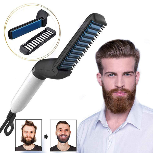 Electric Hair Straightener Brush,Men Quick Beard Straightener Styler Comb,Hair Straightening,Curly Hair Straightening Comb,Side Hair Detangling,Multifunctional Hair Curling Curler 3cb1f597-c85d-4cdc-8958-3d456142734e
