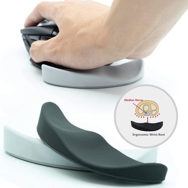 Ergonomic Mouse Wrist Rest Mouse Pads Silicon Gel Non-Slip Streamline Wrist Rest Support Mat Computer Mouse Pad For Office Gaming PC Accessories 3cbabf34-b726-4d19-8cb2-760879377c3b