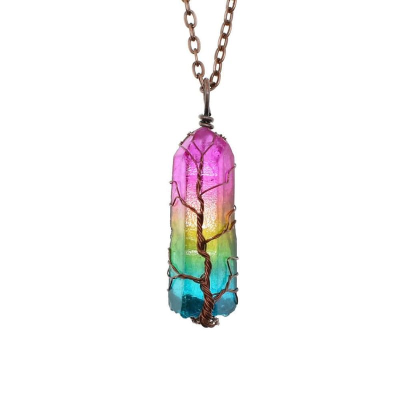 Hot Selling Stone Crystal Pillar Tree Of Life Pendant Ins Fashion Necklace 3e3f3911-5e69-467a-b9d8-9da1ff2e5619
