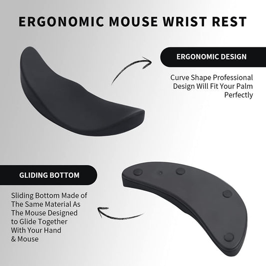 Ergonomic Mouse Wrist Rest Mouse Pads Silicon Gel Non-Slip Streamline Wrist Rest Support Mat Computer Mouse Pad For Office Gaming PC Accessories - NOMAN STORE LLC