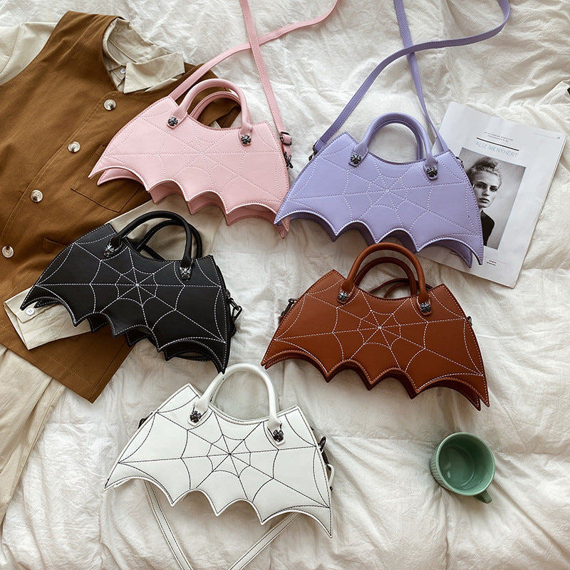 Halloween Spider Web Shape Shoulder Bags Personality Batgirl Tide Pu Handbags Fashoin Messenger Crossbody Bag 3e8d37cc-1323-4922-93b3-84dd510a217e