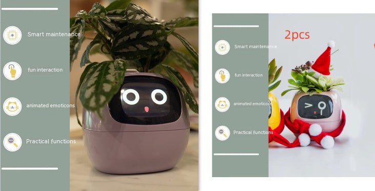 Smart Planter Endless Fun Over 49 Rich Expressions 7 Smart Sensors And AI Chips Make Raising Plants Easy And Fun - NOMAN STORE LLC