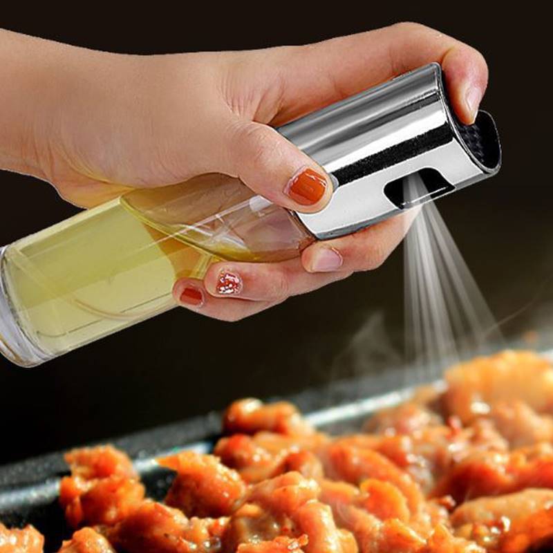 BBQ Healthy Kitchen Cooking Oil Vinegar Spray Bottle Push Type Oil Spray BottlePump Oil Tank Leakproof BBQ Sprayer BBQ Tools Kitchen Gadgets 4008930249537