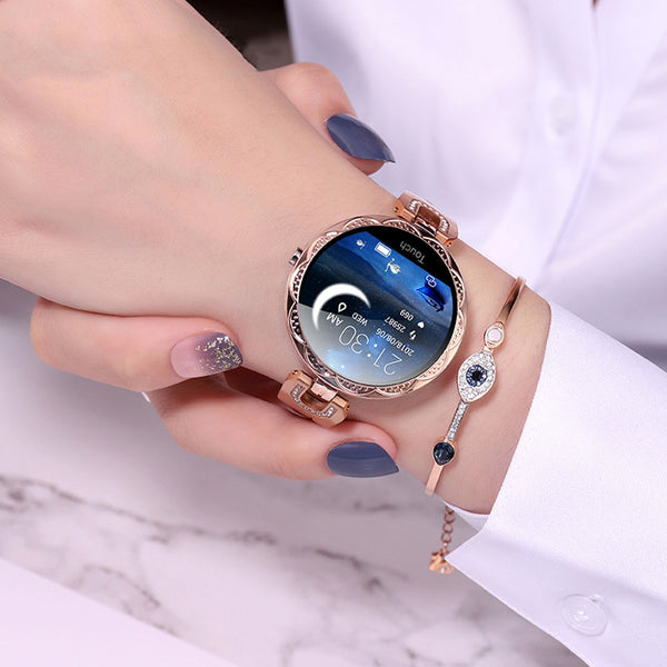 Fashion Women's Smart Watch Waterproof Wearable Device Heart Rate Monitor Sports Smartwatch for Women Ladies 4121365747619