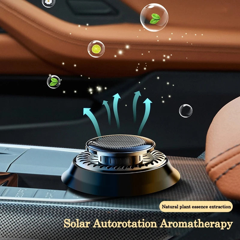 Portable Kinetic Car Air Freshener Solar Powered Double Ring Rotating Air Cleaner Perfume Fragrance Diffuser 43455665-b981-401a-86b6-a3219618d7cf