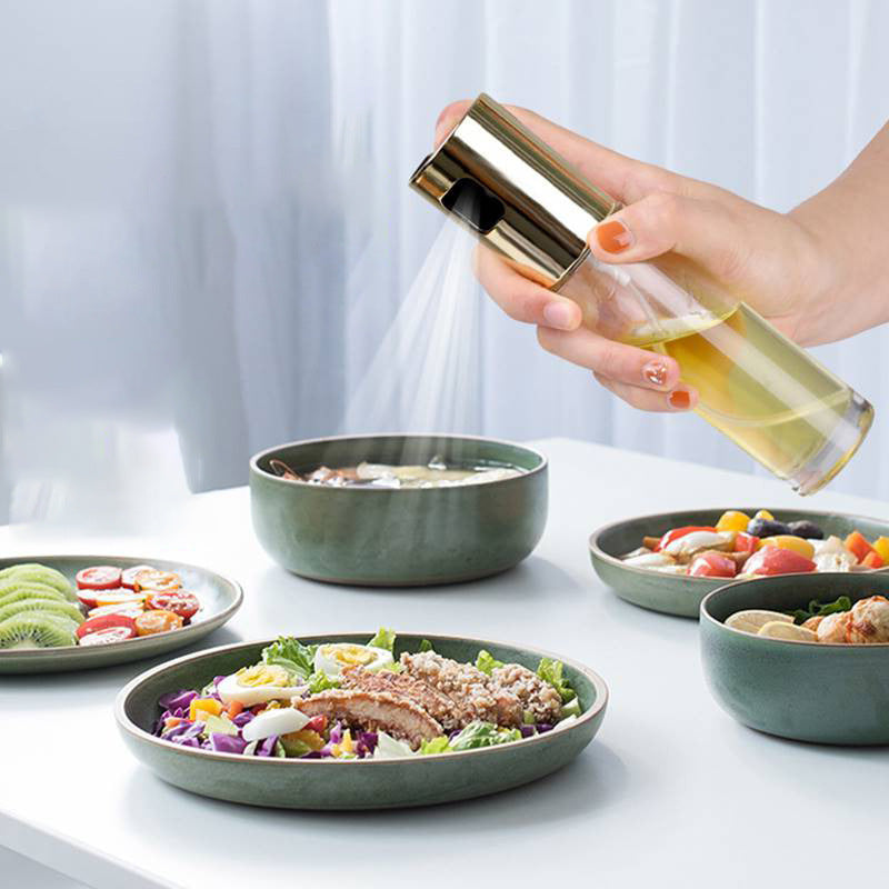 BBQ Healthy Kitchen Cooking Oil Vinegar Spray Bottle Push Type Oil Spray BottlePump Oil Tank Leakproof BBQ Sprayer BBQ Tools Kitchen Gadgets 4481330201004
