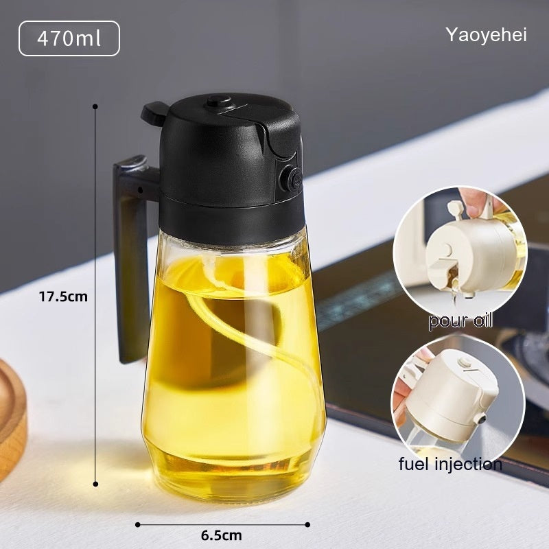 Perfect for Cooking, BBQ, Salad & Air Fryer. 2-in-1 design – Use it for Olive Oil, Vinegar, Soy Sauce & More!