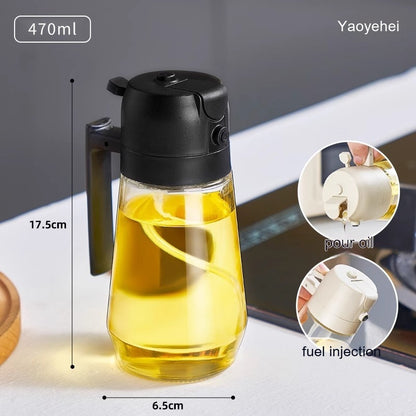 Perfect for Cooking, BBQ, Salad & Air Fryer. 2-in-1 design – Use it for Olive Oil, Vinegar, Soy Sauce & More!