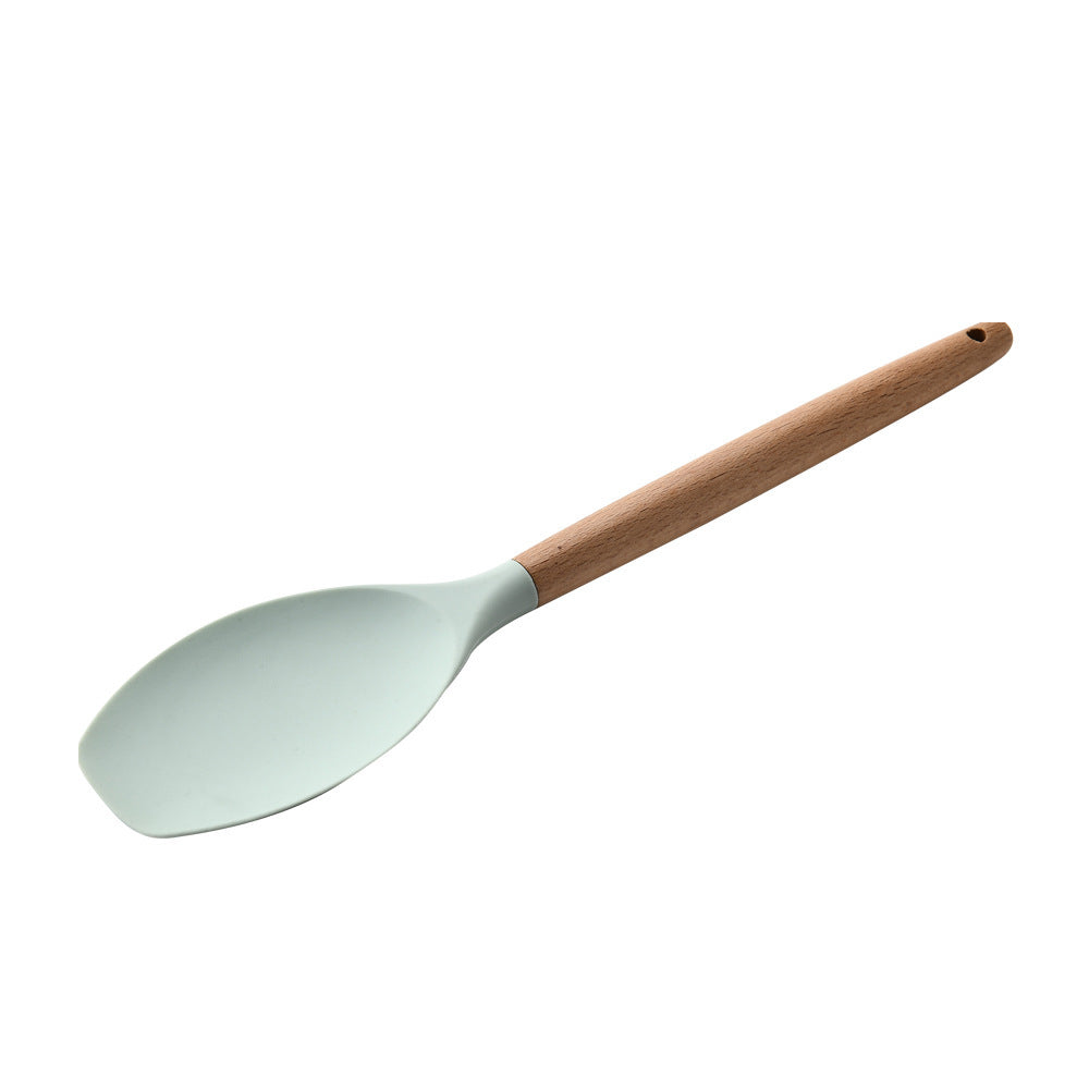 Silicone Kitchenware With Wooden Handle - NOMAN STORE LLC