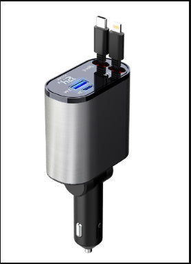 Metal Car Charger 100W Super Fast Charging Car Cigarette Lighter USB And TYPE-C Adapter - NOMAN STORE LLC