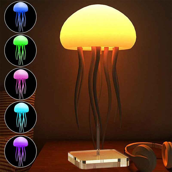 Jellyfish Mood Lamp LED Jellyfish Night Light Portable Jellyfish Lamp Jellyfish Decorations Smart Table Lamp For Bedside Desk 45b56afe-23ab-47ab-a8ac-dfd2cef535c5