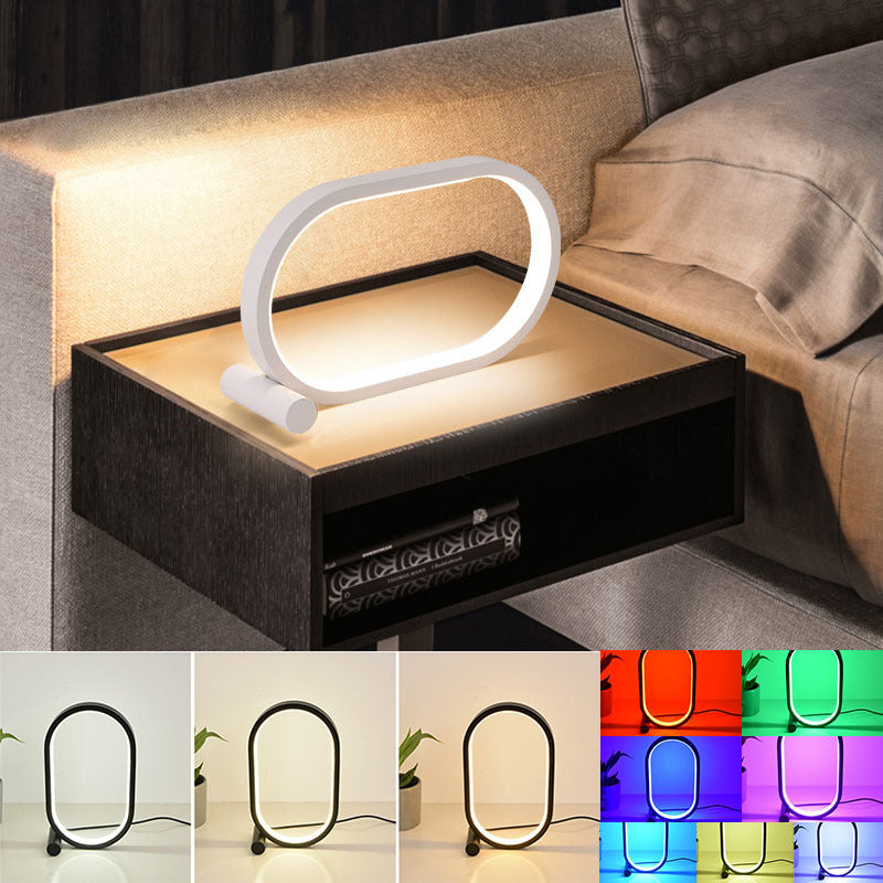 Usb Plug-In Lamp Oval Acrylic Lamp Touch Control Dimmable Modern Simple Creative Night Lamp Bedside Reading Lamp Desk Table Led 46149c25-b97c-4097-b0dc-e58419f9a9b9