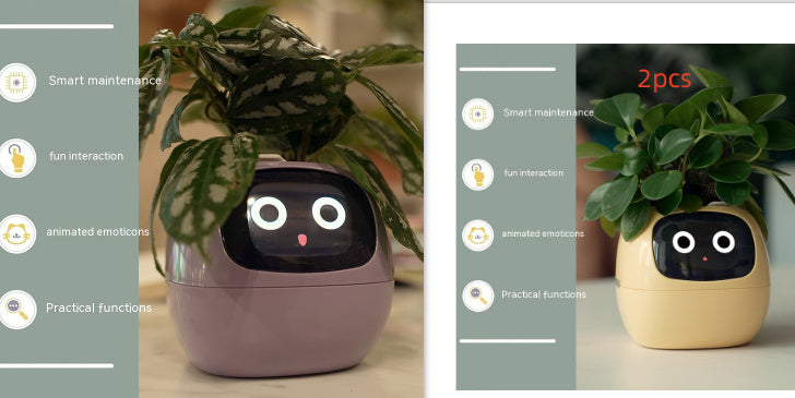 Smart Planter Endless Fun Over 49 Rich Expressions 7 Smart Sensors And AI Chips Make Raising Plants Easy And Fun - NOMAN STORE LLC