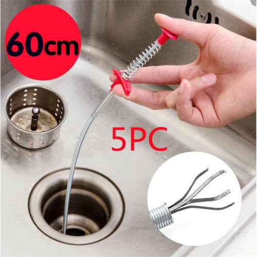 60CM Sewer Dredger Spring Pipe Dredging Tool Household Hair Cleaner Drain Clog Remover Cleaning Tools Household For Kitchen Sink Kitchen Gadgets 4684a04d-7c22-45ad-b701-c08d24cbba8d