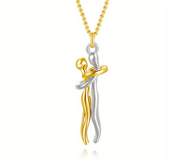 Love Hug Necklace Unisex Men Women Couple Jewelry Simple Temperament Clavicle Chain Valentines Day Lover Gift 469828b5-4b04-4f19-bb3e-b18bbb1fd257