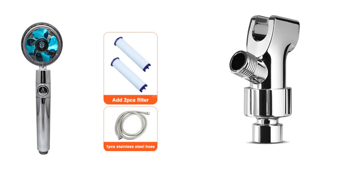 Shower Head Water Saving Flow 360 Degrees Rotating With Small Fan ABS Rain High Pressure Spray Nozzle Bathroom Accessories 46eecfc2-f40e-4c60-9d50-e5be40e30784