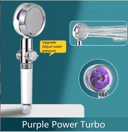 Shower Head Water Saving Flow 360 Degrees Rotating With Small Fan ABS Rain High Pressure Spray Nozzle Bathroom Accessories - NOMAN STORE LLC