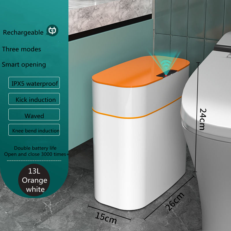 Smart Trash Can With Lid For Bedroom And Living Room Kitchen Storage Box Trash Can Induction Small Car Box Automatic Smart Dustbin Smart Trash Bin 4a4b072a-cae6-4b9b-897e-5aff715df2be
