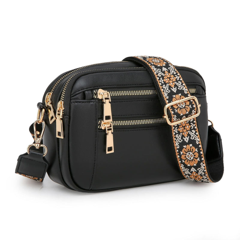 Ladies' Small Square Bag Two-tone Leather Crossbody Bag Large-capacity PU Crossbody Wallet Multi-functional For Women's Bag 4ac4301e-d08f-47f9-9fa7-079d4c569057