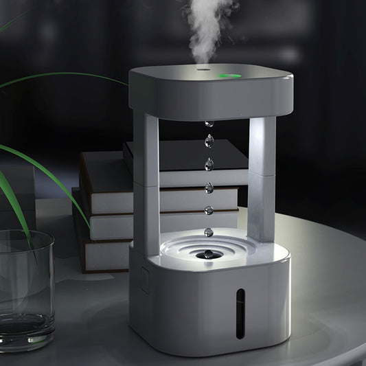 Creative Anti-gravity Water Drop Humidifier Air Conditioning Mist Spray Household Quiet Bedroom Office With 580ML Water Tank - NOMAN STORE LLC