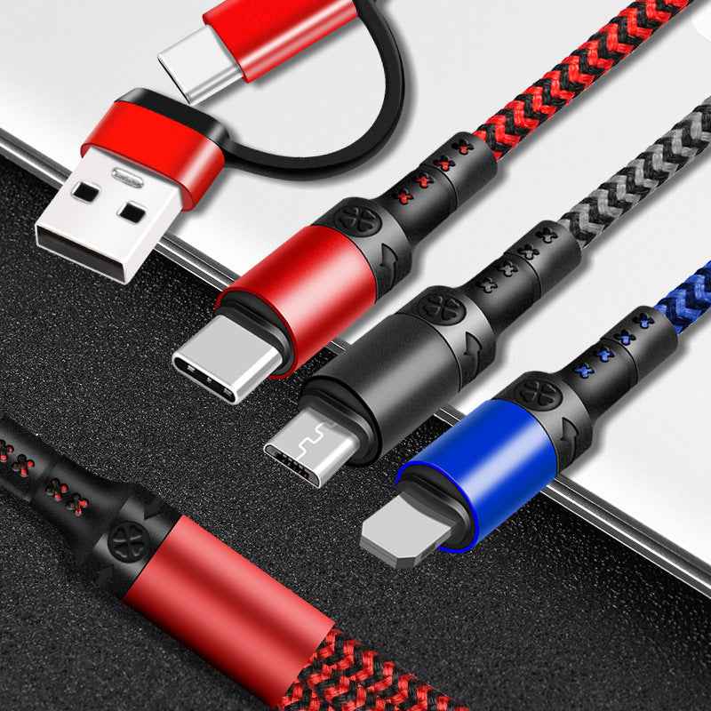 Fast Charging Five-in-one Data Cable, One For Three Charging Cables 4d23f7b0-a1a5-4c74-be1b-4530fe172eae