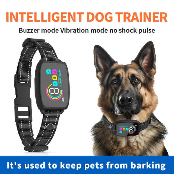 Smart Automatic Anti Barking Dog Collar Rechargeable Bark Stopper Stop Barking HD Digital Display IP67 Waterproof Collar For Dogs Pet Products 4f0f3060-e7af-4dba-9378-53849db768b8