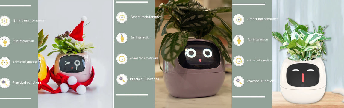 Smart Planter Endless Fun Over 49 Rich Expressions 7 Smart Sensors And AI Chips Make Raising Plants Easy And Fun - NOMAN STORE LLC