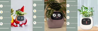 Smart Planter Endless Fun Over 49 Rich Expressions 7 Smart Sensors And AI Chips Make Raising Plants Easy And Fun - NOMAN STORE LLC
