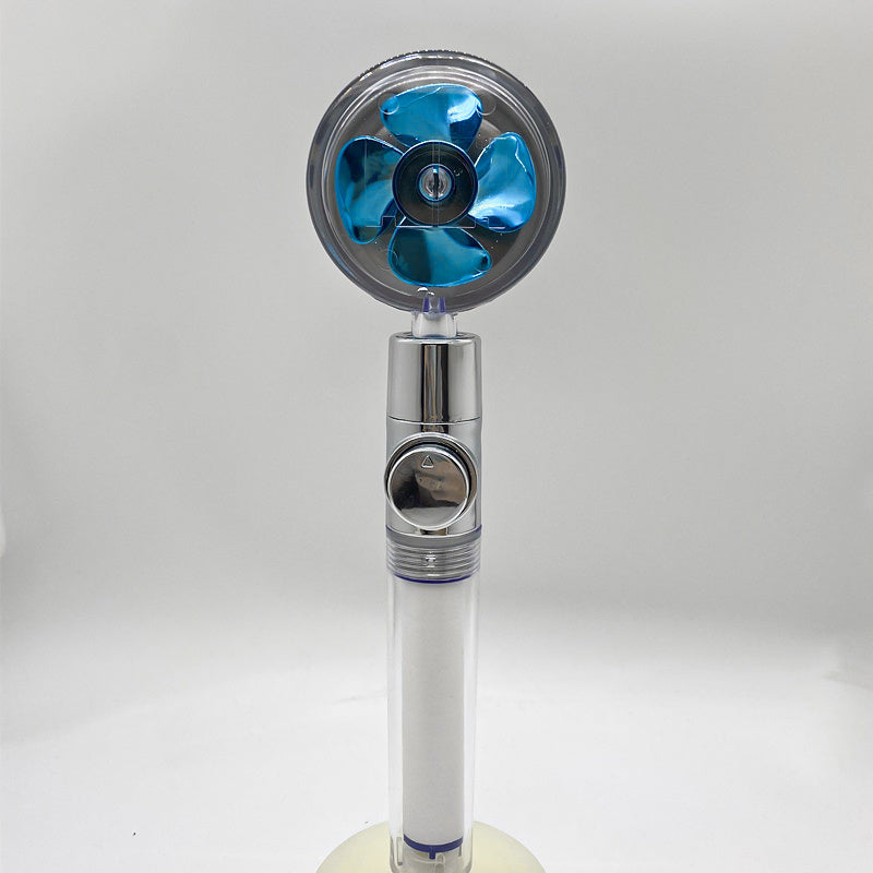 Shower Head Water Saving Flow 360 Degrees Rotating With Small Fan ABS Rain High Pressure Spray Nozzle Bathroom Accessories - NOMAN STORE LLC