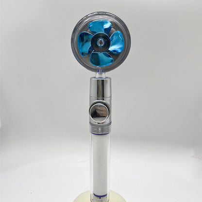 Shower Head Water Saving Flow 360 Degrees Rotating With Small Fan ABS Rain High Pressure Spray Nozzle Bathroom Accessories - NOMAN STORE LLC