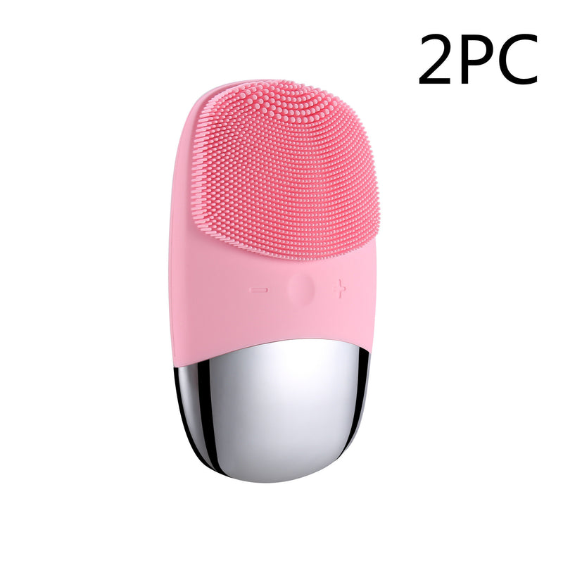 Mini Silicone Electric Face Cleansing Brush Electric Facial Cleanser Facial Cleansing Brush Skin Massager Skin Care Tools 52af2139-7bc6-4340-bebc-dec9d8950613