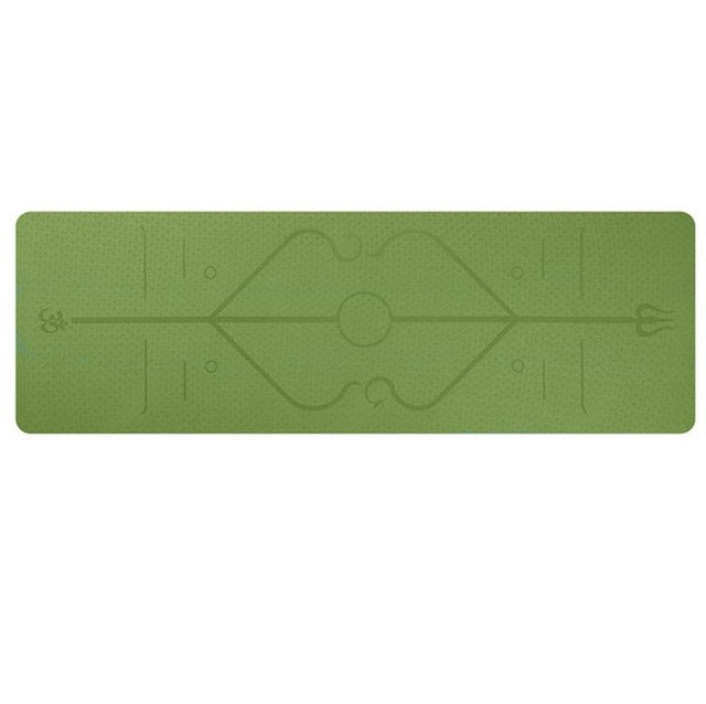 Non Slip TPE Yoga Mat Position Line Beginner 53221716910933