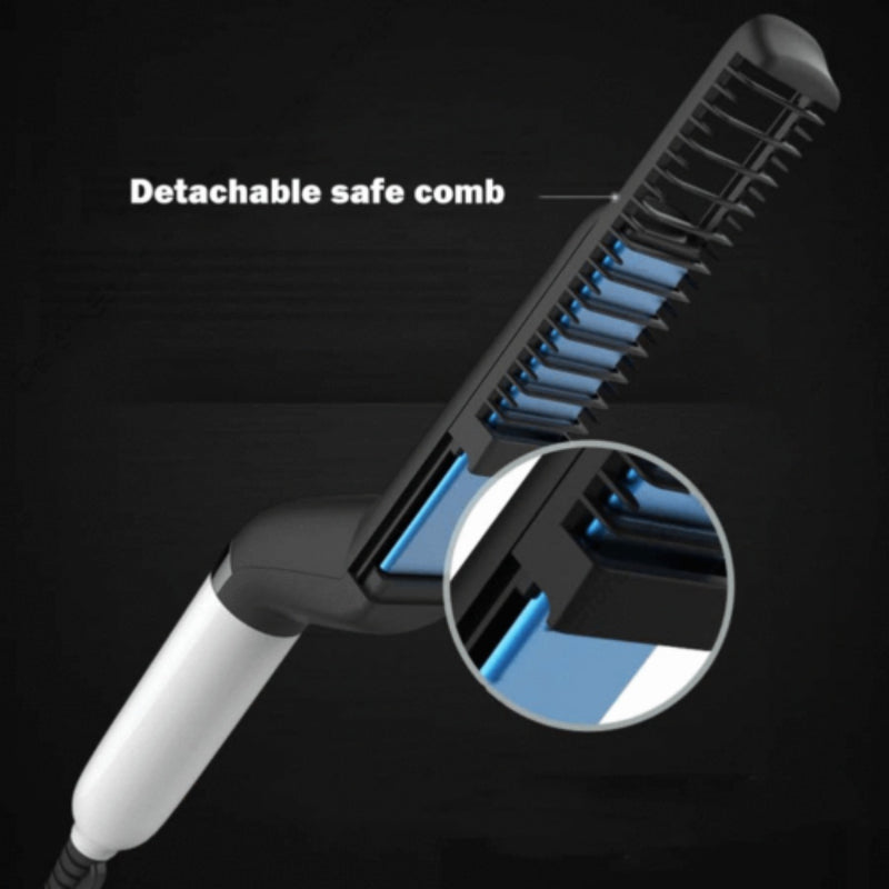 Electric Hair Straightener Brush,Men Quick Beard Straightener Styler Comb,Hair Straightening,Curly Hair Straightening Comb,Side Hair Detangling,Multifunctional Hair Curling Curler 53967b78-c8d2-4555-97b9-e94323891799